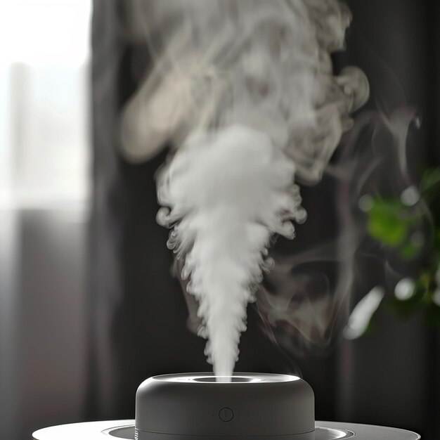 a smoke billowing out of a smoke detector