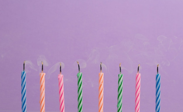 Smoke of birthday candles