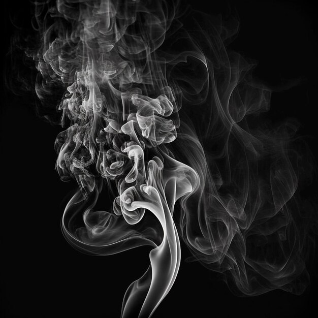 Smoke on a black background Generate AI