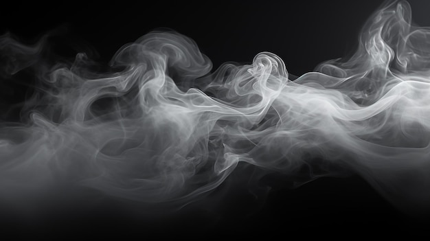 Smoke on a black background with a black background