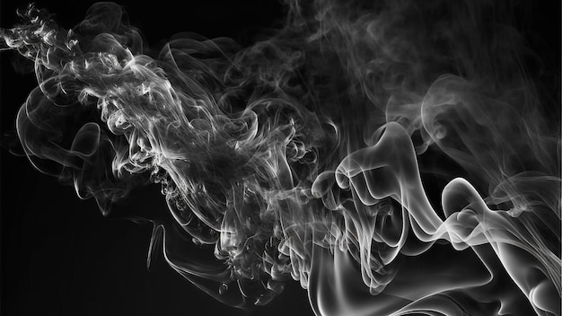 Smoke on black background