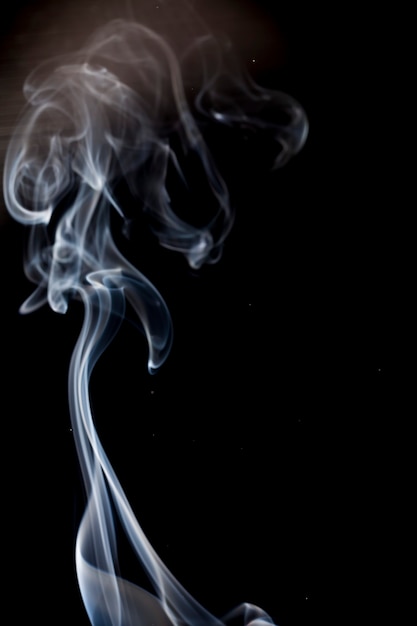 Smoke on black background.