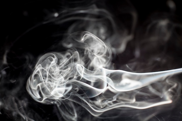 Smoke on black background.