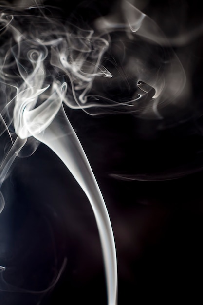 Smoke on black background.