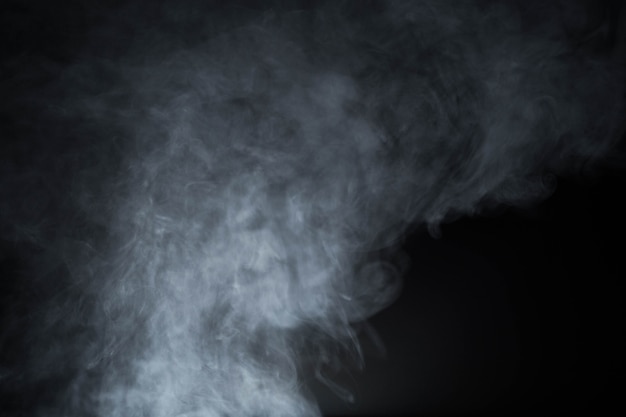 Photo smoke in the black background