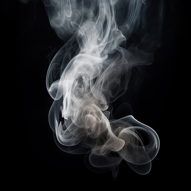 Smoke on black background