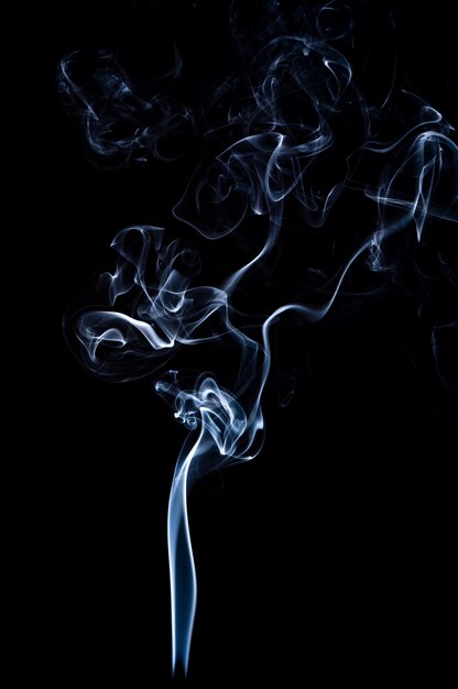 Smoke on black