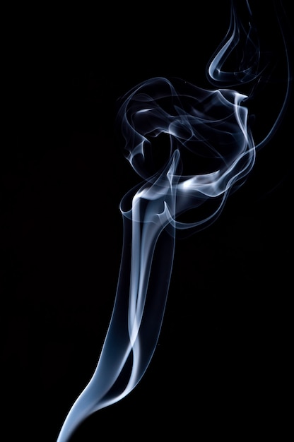 Smoke on black