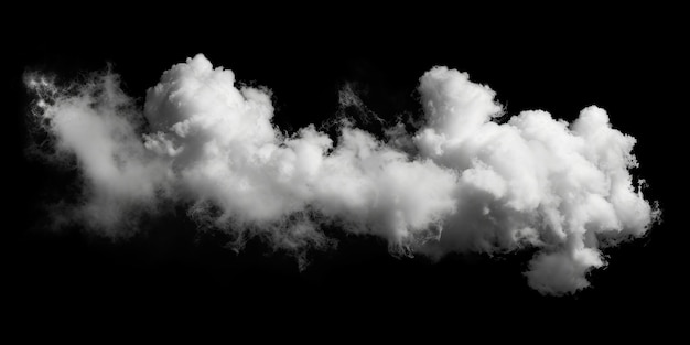 Smoke Cloud Isolated on Black Background