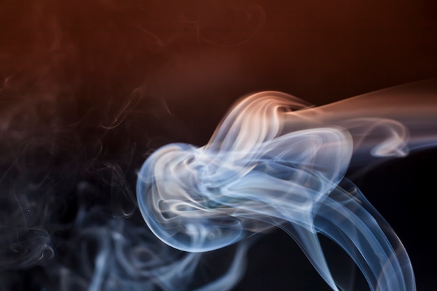 Photo smoke collection on black background