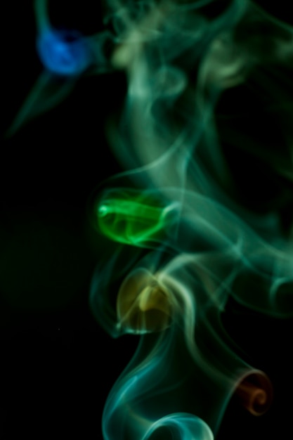 Smoke collection on black background