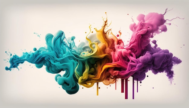 Colore fumo astratto sfondo colorato realizzato da aiintelligenza artificiale