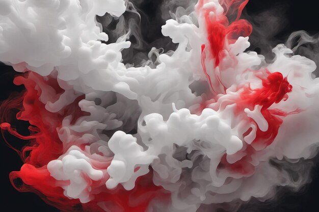 smoke of the colors of the flag of poland