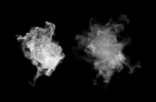 Smoke design on black background. Close-up. 3d illustration.