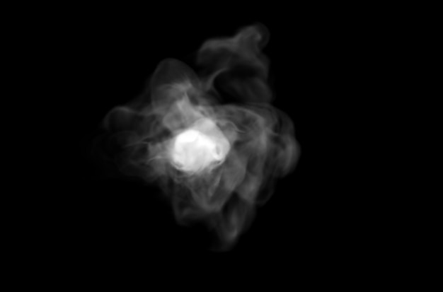 Smoke design on black background. close-up. 3d illustration.