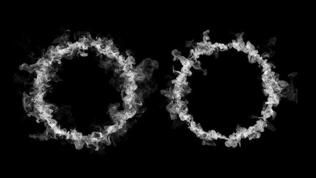 Photo smoke design on black background