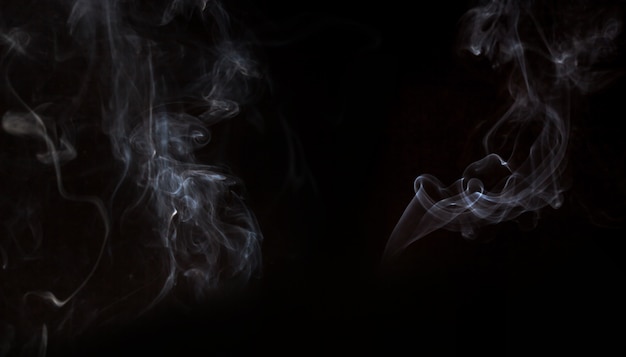 Photo smoke effect on black background