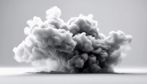 Smoke effect on isolated White backgroun