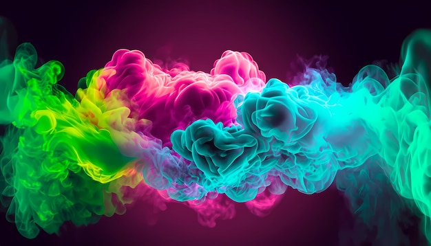 煙効果多色グラデーション流体要素商用透明 PNG 画像