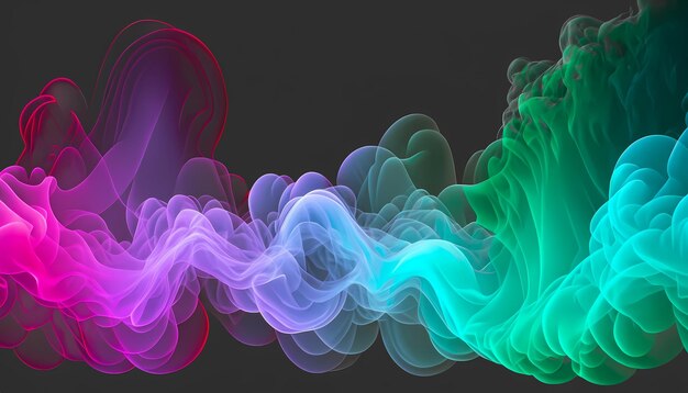 Smoke effect multicolor gradient fluid element commercial transparent png image