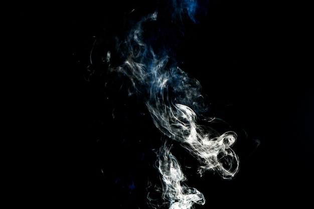 写真 煙効果テクスチャ 孤立した背景 黒と暗い背景 スモーキーな火と霧の効果