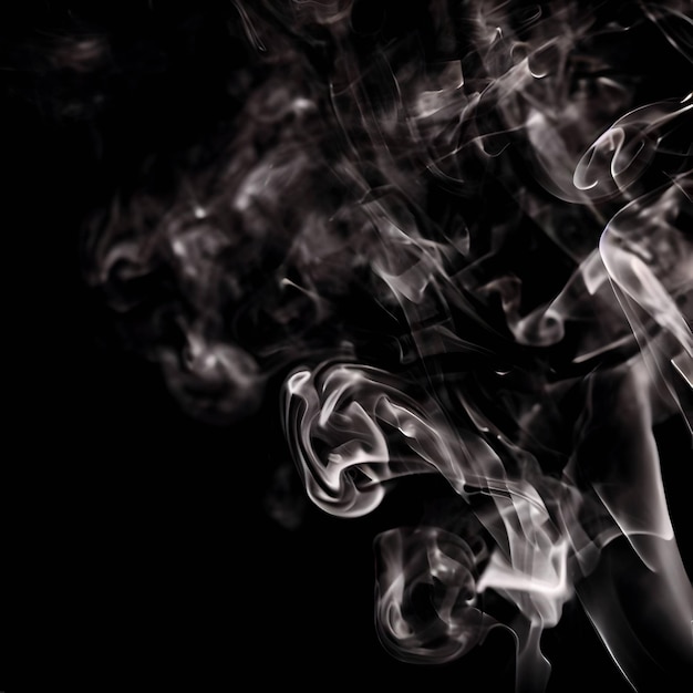 smoke effect with black background