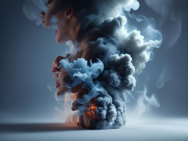 Smoke effects on transparent background