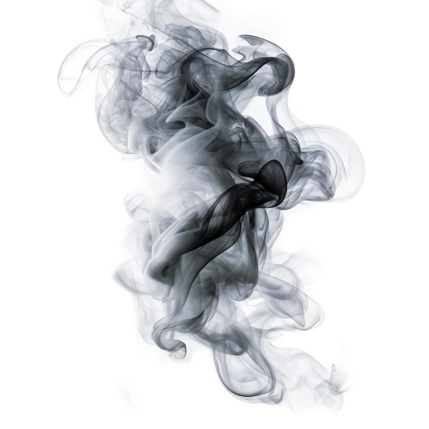 Photo smoke element on white background