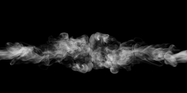 Foto il fumo esplode su sfondo nero
