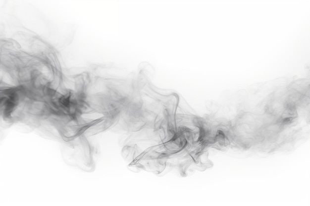 Smoke Explosion Isolated on White Background Generative AI