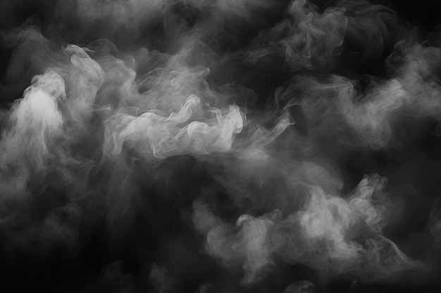 Smoke flowing on a black background