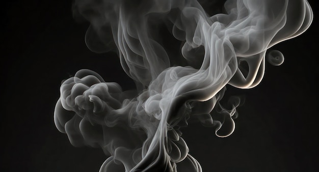 Smoke from a smoke machine is shown against a black background