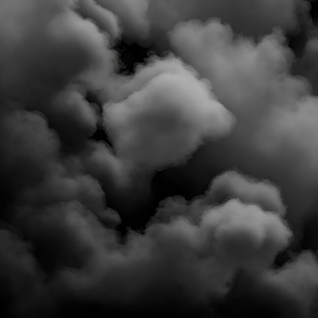 Photo smoke fumes and clouds grunge texture with black background