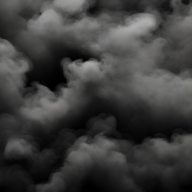 Smoke Fumes And Clouds Grunge Texture With Black Background