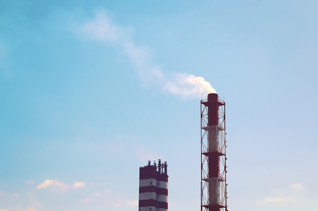 Smoke industrial chimney.