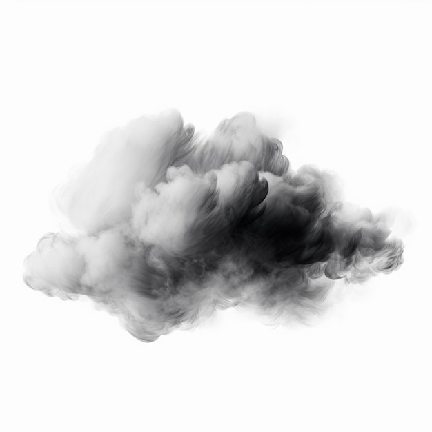 smoke is flying in the air with a white background generative ai