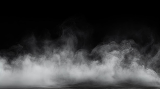 smoke is rising from the ground in the dark generative ai