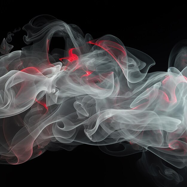 smoke is swirling in the air on a black background generative ai