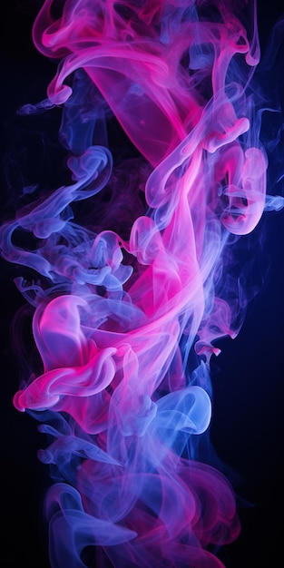 smoke is swirling in the air on a black background generative ai