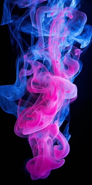 smoke is swirling in the air on a black background generative ai