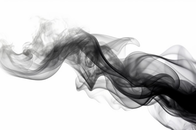 smoke is swirling in the air on a white background generative ai