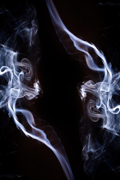 Smoke motion on black background