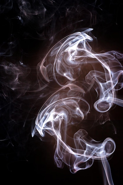 Smoke motion on black background