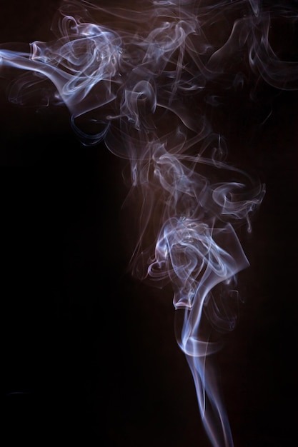 Smoke motion on black background