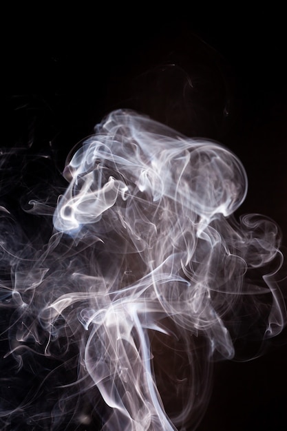 Smoke motion on black background.