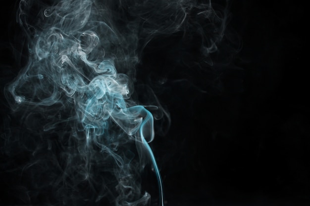 Smoke movement on black background