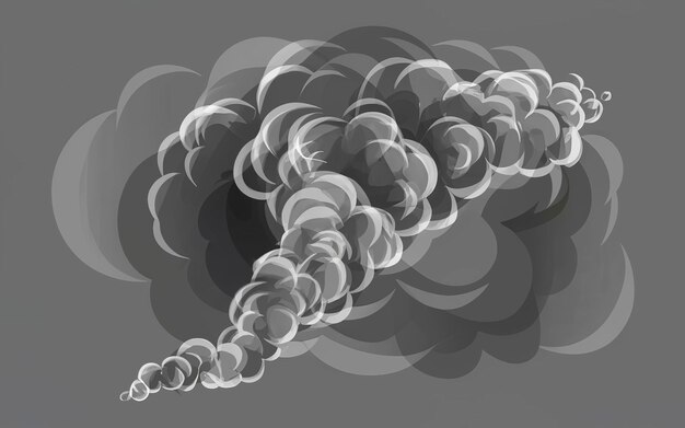 Photo smoke realistic smoke fog design element white fog or smoke on dark copy space background