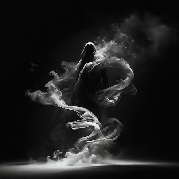 Foto silhouette di fumo morte