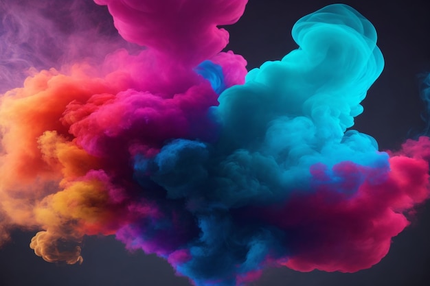 Smoke splash background rainbow colorful smoke background smoke effects background neon smoke wallpapers colorful smoke background abstract smoke wallpapers ai generative