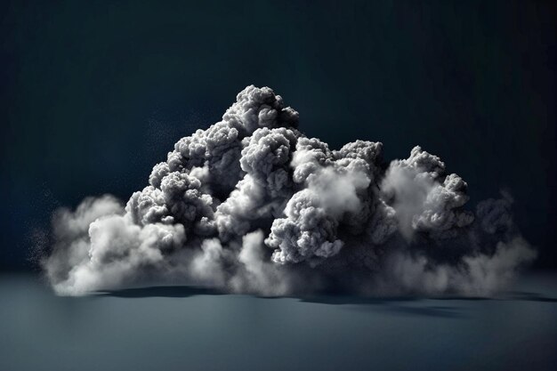 smoke surrounded by black and white clouds